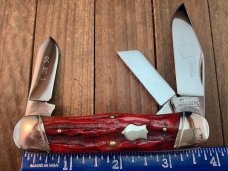 Queen City Cutlery Classics Rail Splitter Fire Oak Carved Stag Bone 2007