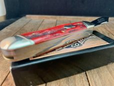 Queen City Cutlery Classics Rail Splitter Fire Oak Carved Stag Bone 2007