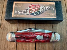 Queen City Cutlery Classics Rail Splitter Fire Oak Carved Stag Bone 2007