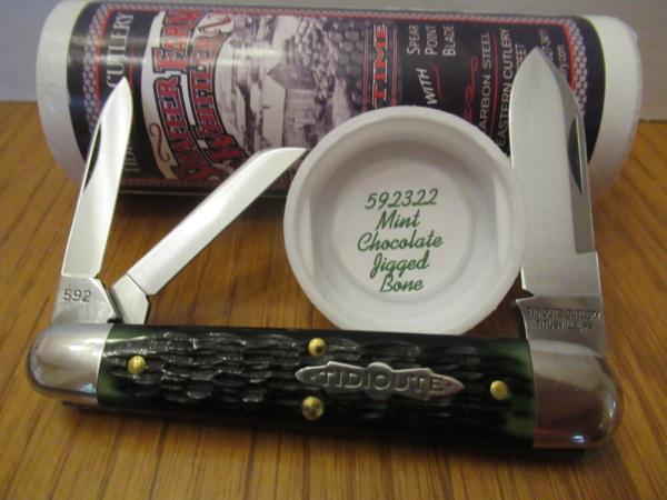 Great Eastern 2022 Mint Chocolate Jigged Bone Schaffer Farms Whittler Model # 592322