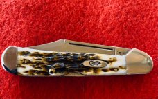  Case XX™ Jigged Amber Bone Mini Copperlock Stainless Pocket Knife