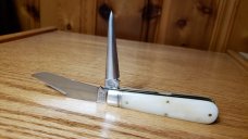 Great Eastern Waynorth Cutlery The Rider by C.C. Smooth White Bone Harness Jack NEW W/Tube & Button