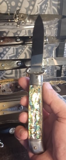 AKC SHELL PULLER WITH BEAUTIFUL ABALONE SHELL 