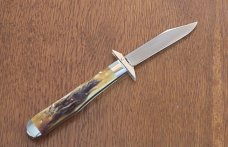 1971 CASE XX USA 5111 1/2 Stag CHEETAH Swing Guard Lockback Knife 9 dots SMALL Tang Stamp