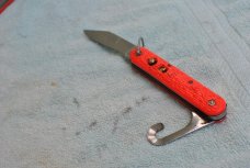Camillus Straight Line Chute Knfe Minty Vietnam Era Never Honed Rast Tight Bail Perfect Handles 