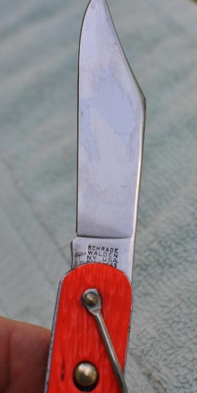 Schrade Walden NY USA Stainless Chute Knife Bail Factory Edge Tight Fast Out Vietnam Era Schrade Walden NY USA Stainless Chute Knife Bail Factory Edge Tight Fast Out Vietnam Era