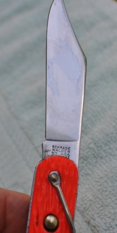 Schrade Walden NY USA Stainless Chute Knife Bail Factory Edge Tight Fast Out Vietnam Era 
