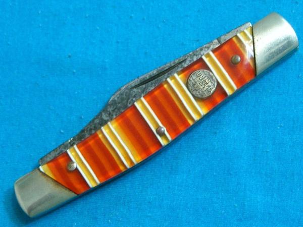 VINTAGE TREE UNITED BOKER CANDY STRIPE RUSTLER STOCK UC124CS FANCY FOLDING POCKET KNIFE KNIVES OLD