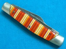 VINTAGE TREE UNITED BOKER CANDY STRIPE RUSTLER STOCK UC124CS FANCY FOLDING POCKET KNIFE KNIVES OLD