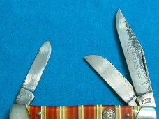 VINTAGE TREE UNITED BOKER CANDY STRIPE RUSTLER STOCK UC124CS FANCY FOLDING POCKET KNIFE KNIVES OLD