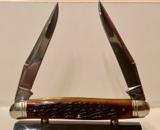 2006 Schatt & Morgan 042125 Muskrat , Caramel Jigged Bone  1 of 100 with Box USA