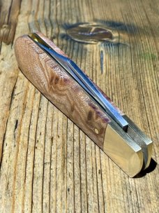 Michael May Classic Sheffield Barlow with Clip Point Blade and Elm Brr scales