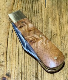 Michael May Classic Sheffield Barlow with Clip Point Blade and Elm Brr scales