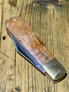 Michael May Classic Sheffield Barlow with Clip Point Blade and Elm Brr scales