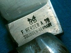 VINTAGE F HERDER A SW SOLINGEN FOLDING POCKET BAREHEAD JACK KNIFE KNIVES OLD JIGGED
