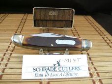 SCHRADE OLD TIMER 858 LUMBERJACK U.S.A. NOS WITH 2 PC. BOX, SLEEVE, PAPERS ALL IN MINT CONDITION