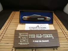 SCHRADE OLD TIMER 858 LUMBERJACK U.S.A. NOS WITH 2 PC. BOX, SLEEVE, PAPERS ALL IN MINT CONDITION