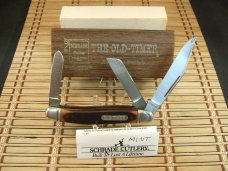 SCHRADE OLD TIMER 858 LUMBERJACK U.S.A. NOS WITH 2 PC. BOX, SLEEVE, PAPERS ALL IN MINT CONDITION