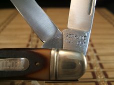 SCHRADE OLD TIMER 858 LUMBERJACK U.S.A. NOS WITH 2 PC. BOX, SLEEVE, PAPERS ALL IN MINT CONDITION