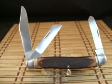SCHRADE OLD TIMER 858 LUMBERJACK U.S.A. NOS WITH 2 PC. BOX, SLEEVE, PAPERS ALL IN MINT CONDITION