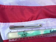 Vintage Bulldog Brand HAND MADE 1 Blade Calf Roper Lock Blade Hunter w Fiery Mother of Pearl Handles
