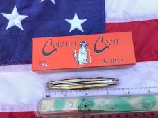 Colonel Coon (by Queen) Whittler Pocket Knife w/ Great Stag Handles -NOS