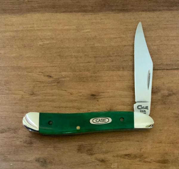 RARE Case Peanut Single Blade Green Bone RARE Case Peanut Single Blade Green Bone