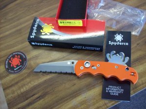 Spyderco Autonomy Automatic Knife Orange H1 Golden, Colo. U.S.A. NIB Scarce!