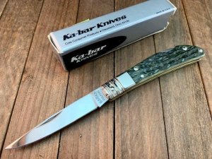 Ka-Bar Dolphin Green Jigged Bone 1989