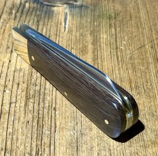 Michael May, Sheffield England Lambsfoot Knife with Bog Oak scales,