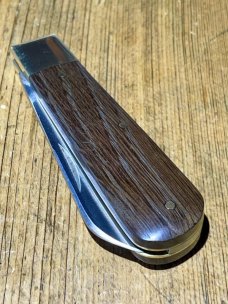 Michael May, Sheffield England Lambsfoot Knife with Bog Oak scales,