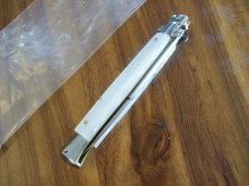 Renzo Beltrame 11" Stiletto Automatic Swivel Bolster White Pearlex Handles Beauty!