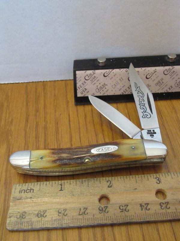Case XX 1977 Blue Scrol Stag Serpentine Jack Pattern # 52087 SSP Case XX 1977 Blue Scrol Stag Serpentine Jack Pattern # 52087 SSP