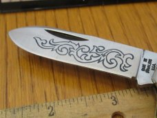 Case XX 1977 Blue Scroll Stag Handle Canoe Pattern # 52131 SSP