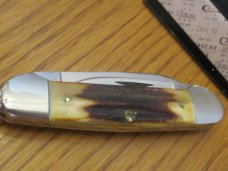 Case XX 1977 Blue Scroll Stag Handle Canoe Pattern # 52131 SSP