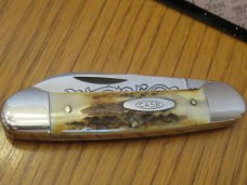 Case XX 1977 Blue Scroll Stag Handle Canoe Pattern # 52131 SSP