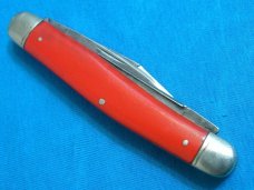 VINTAGE RED BOKER TREE BRAND STOCKMAN PUNCH FOLDING POCKET KNIFE KNIVES OLD