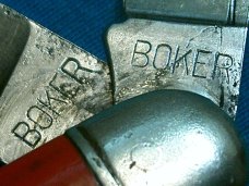 VINTAGE RED BOKER TREE BRAND STOCKMAN PUNCH FOLDING POCKET KNIFE KNIVES OLD