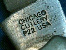 VINTAGE CHICAGO CUTLERY P22 USA LOCKBACK LINERLOCK FOLDING HUNTER HUNTING POCKET KNIFE KNIVES OLD