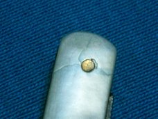 VINTAGE ANTIQUE FLOWER PETAL STAR STAMP PEARL FOLDING POCKET QUILL PEN KNIFE KNIVES OLD