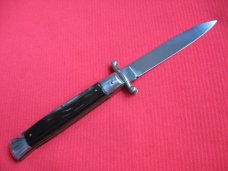 Older 9" Italian Falcon Manual Open Swing Guard Stiletto Knife 
