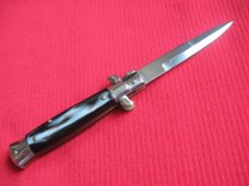 Older Oreste Dibon Italian 16cm. Imit. Horn STILETTO Switchblade Knife - New Old Stock