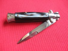 Older Oreste Dibon Italian 16cm. Imit. Horn STILETTO Switchblade Knife - New Old Stock
