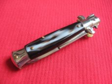 Older Oreste Dibon Italian 16cm. Imit. Horn STILETTO Switchblade Knife - New Old Stock