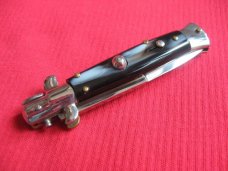 Older Oreste Dibon Italian 16cm. Imit. Horn STILETTO Switchblade Knife - New Old Stock