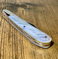Taylor's Eye Witness Sheffield, England Gentlemen's Clip with Mother of Pearl scales