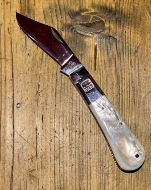 Taylor's Eye Witness Premium Barlow Clip with beautiful Mother of Pearl Scales w/Worked back filing