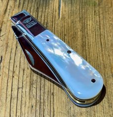 Taylor's Eye Witness Premium Barlow Clip with beautiful Mother of Pearl Scales w/Worked back filing
