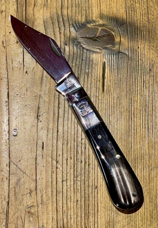 Taylor's Eye Witness Premium Barlow Clip with Buffalo Horn Scales and custom Back Spring Filing Taylor's Eye Witness Premium Barlow Clip with Buffalo Horn Scales and custom Back Spring Filing