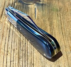 Taylor's Eye Witness Premium Barlow Clip with Buffalo Horn Scales and custom Back Spring Filing